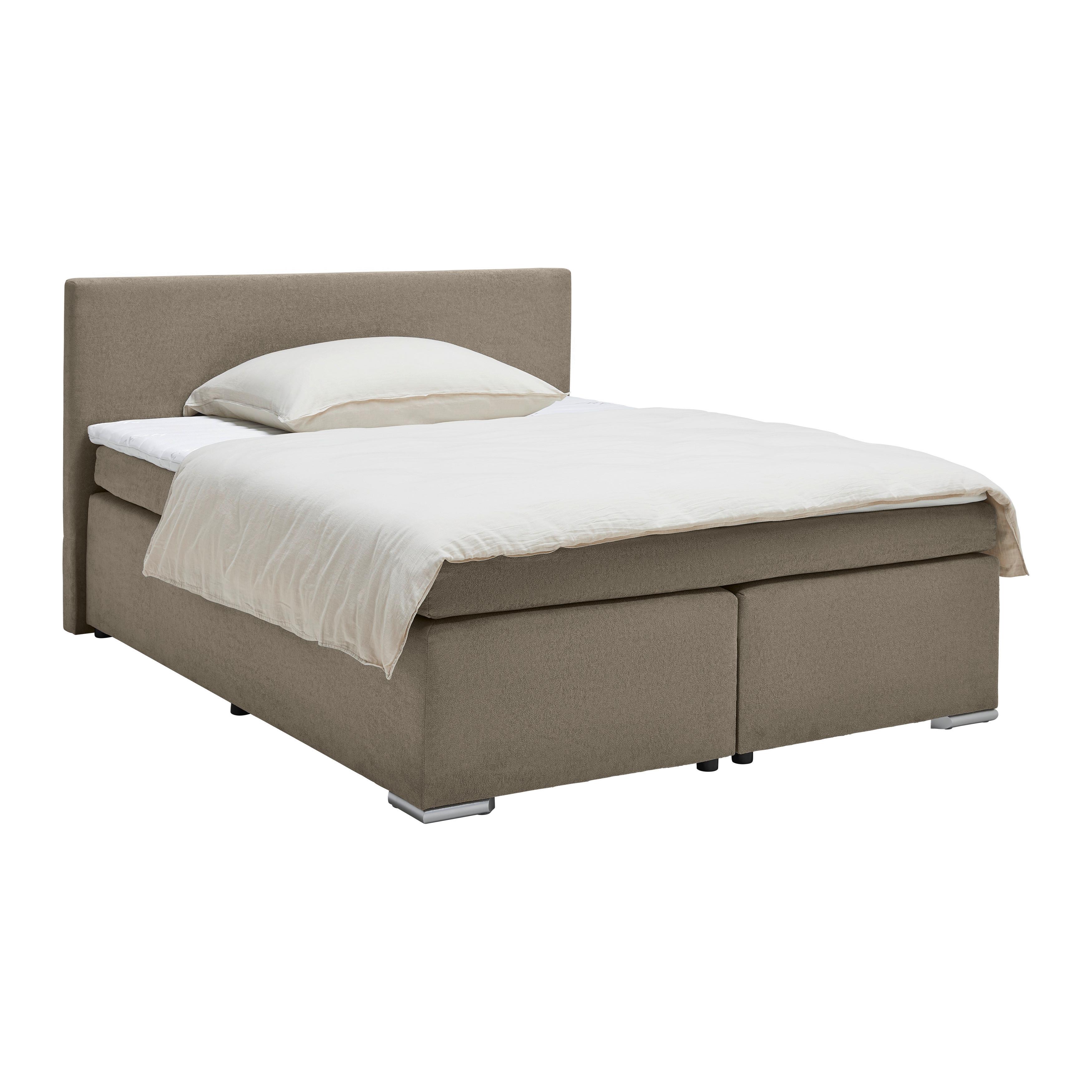 Wohnli Möbelsuche - Boxspringbett Mira 2 Taupe ca. 160x200cm