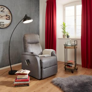 Relaxsessel Johnsy in Grau mit Aufstehhilfe Metall, Kunststoff, Textil Mömax Wohnzimmermöbel Grau