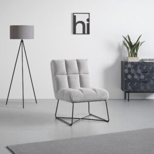 wohnli-moebel-suche-002694001802-1 Sessel Marco Hellgrau Metall, Textil Mömax Möbel > Sessel > Polstersessel Grau
