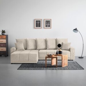 Ecksofa Alatri Beige Textil Based Möbel > Sofas & Couches > Wohnlandschaften > Ecksofas > XXL Ecksofas Beige