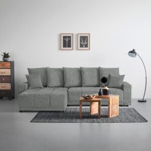 Ecksofa Alatri Grau Textil Based Möbel > Sofas & Couches > Wohnlandschaften > Ecksofas > XXL Ecksofas Grau