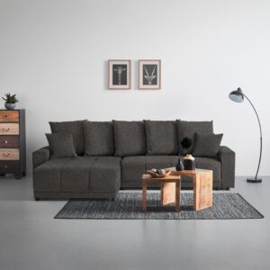 Ecksofa Alatri Anthrazit Textil Based Möbel > Sofas & Couches > Wohnlandschaften > Ecksofas > XXL Ecksofas Anthrazit
