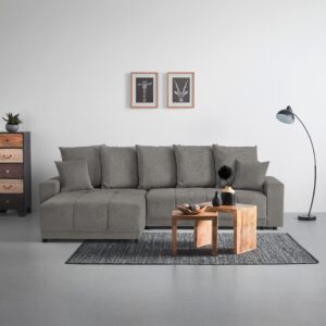 wohnli-moebel-suche-002703009107-1 Ecksofa Alatri Dunkelgrau Textil Based Möbel > Sofas & Couches > Wohnlandschaften > Ecksofas > XXL Ecksofas Grau