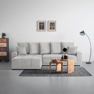 wohnli-moebel-suche-002703009111-1 Ecksofa Alatri Hellgrau Textil Based Möbel > Sofas & Couches > Wohnlandschaften > Ecksofas > XXL Ecksofas Grau