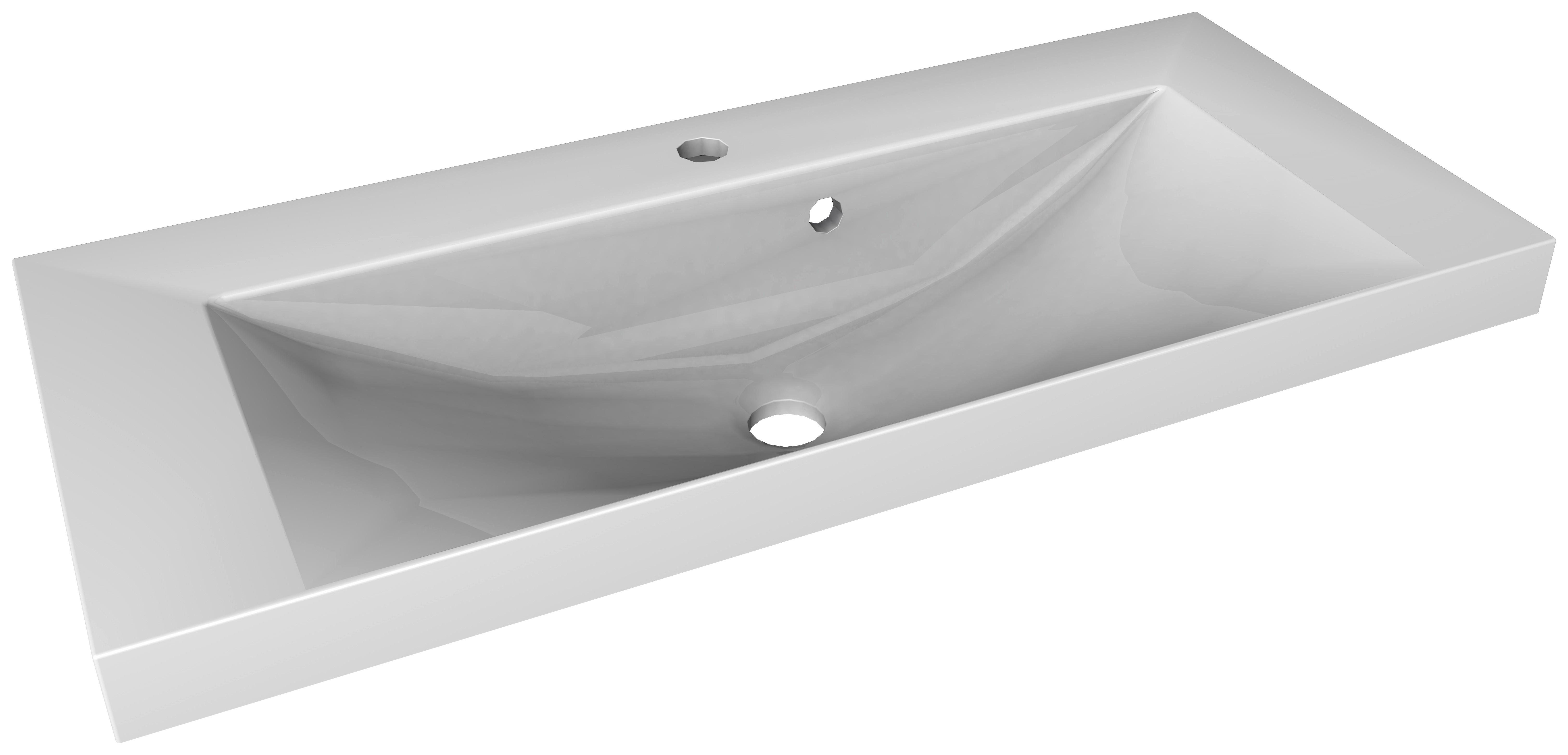 Wohnli Möbelsuche - WASCHBECKEN GUSS LIMA B:80CM WEISS