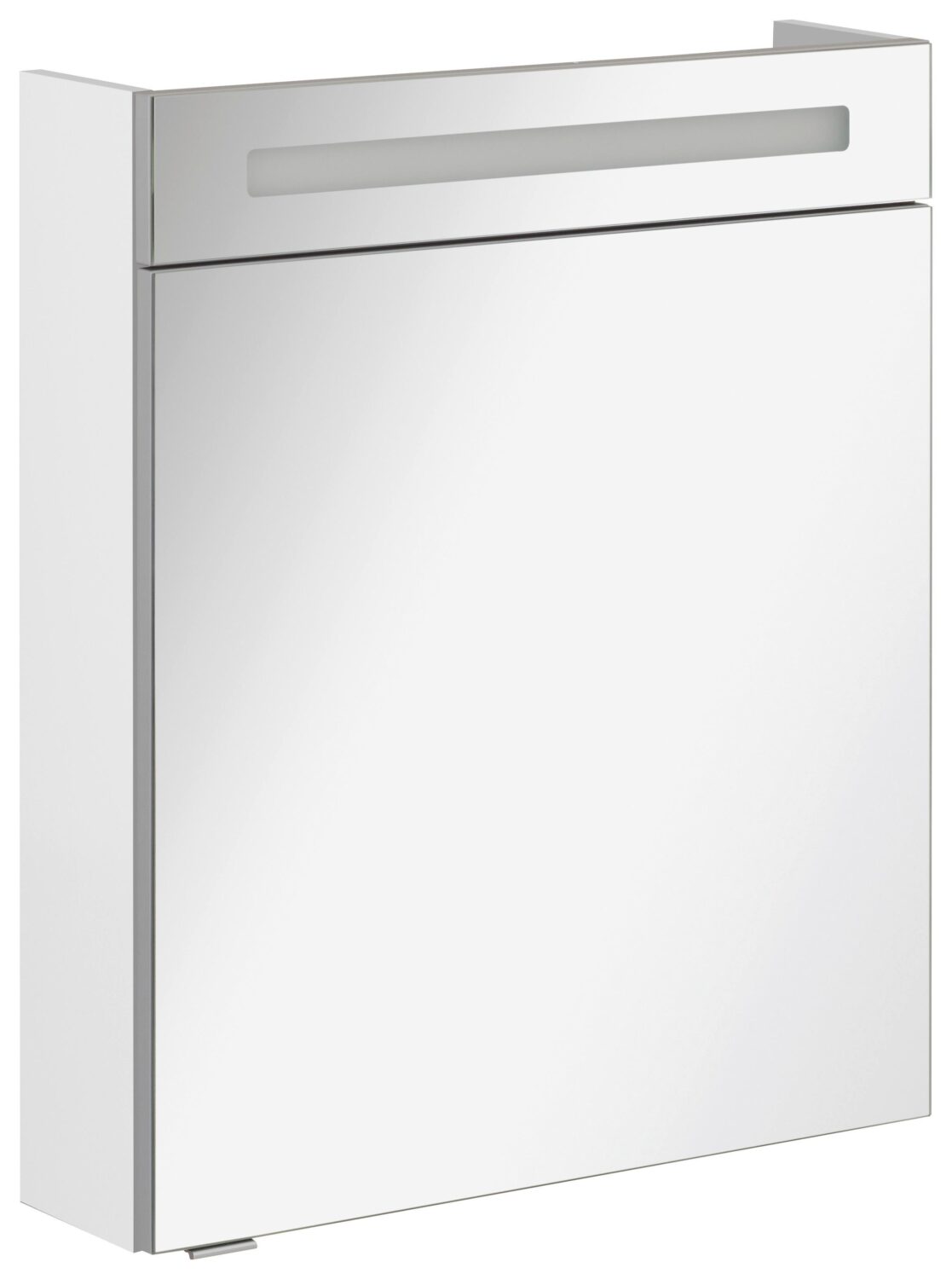 Wohnli Möbelsuche - Spiegelschrank B. Clever mit LED 1-türig ca. 60x71 cm Weiß