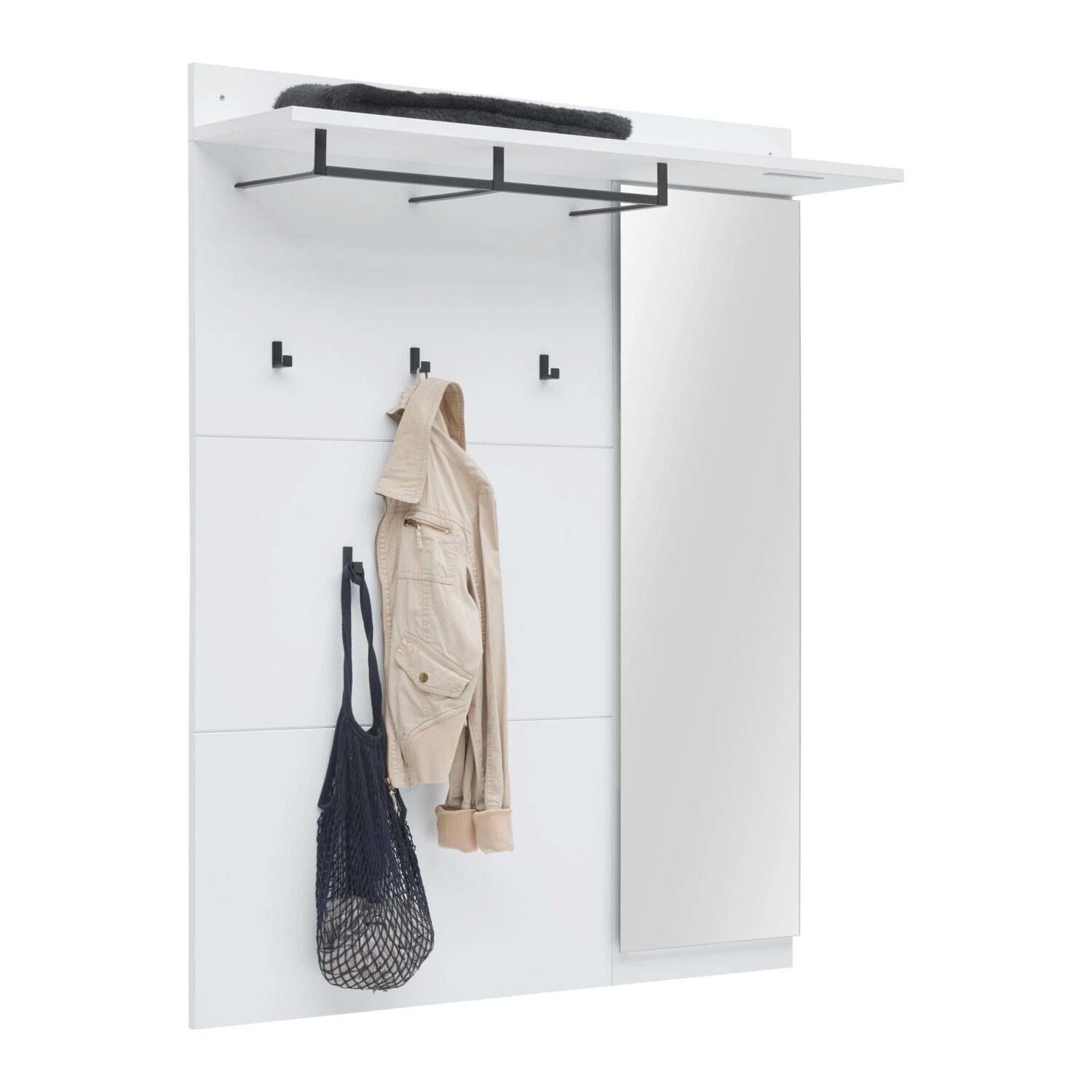 Wohnli Möbelsuche - Garderobenpaneel Dallas Weiß
