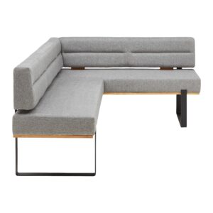 Eckbank in Grau Holz, Metall, Textil Based Möbel > Bänke > Eckbänke Grau