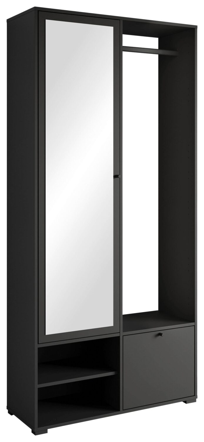 Wohnli Möbelsuche - Garderobe Dino ca. 90x190 cm Schwarz