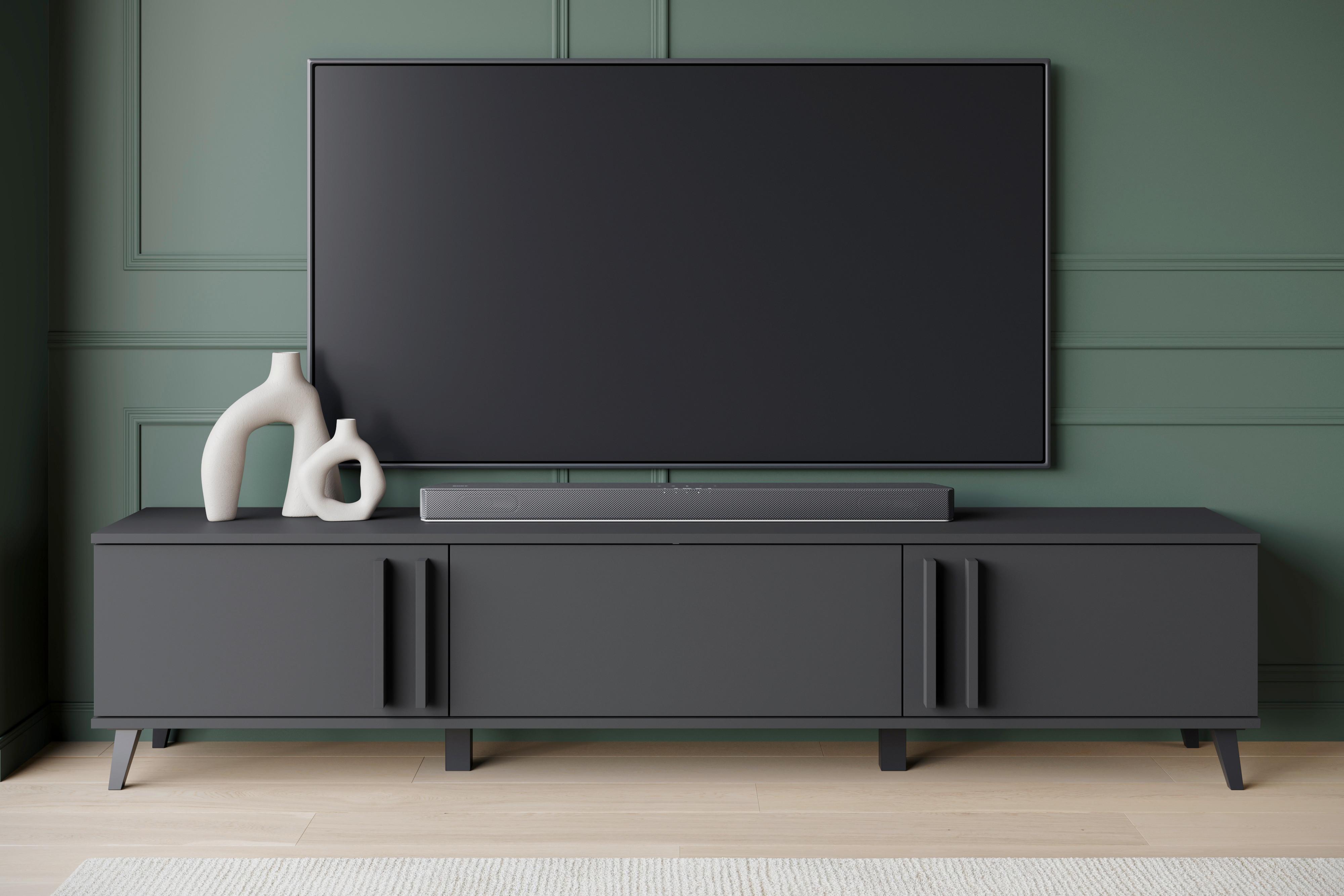 Wohnli Möbelsuche - Lowboard Helsinki Schwarz ca. 180x40x33cm