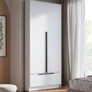 Kleiderschrank Spirit Weiß Holzwerkstoff P & B Möbel > Schränke > Kleiderschränke Weiß