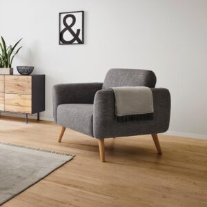wohnli-moebel-suche-002781002502-1 Sessel Pia Dunkelgrau Webstoff Textil Bessagi Home Möbel > Sessel > Relaxsessel Grau