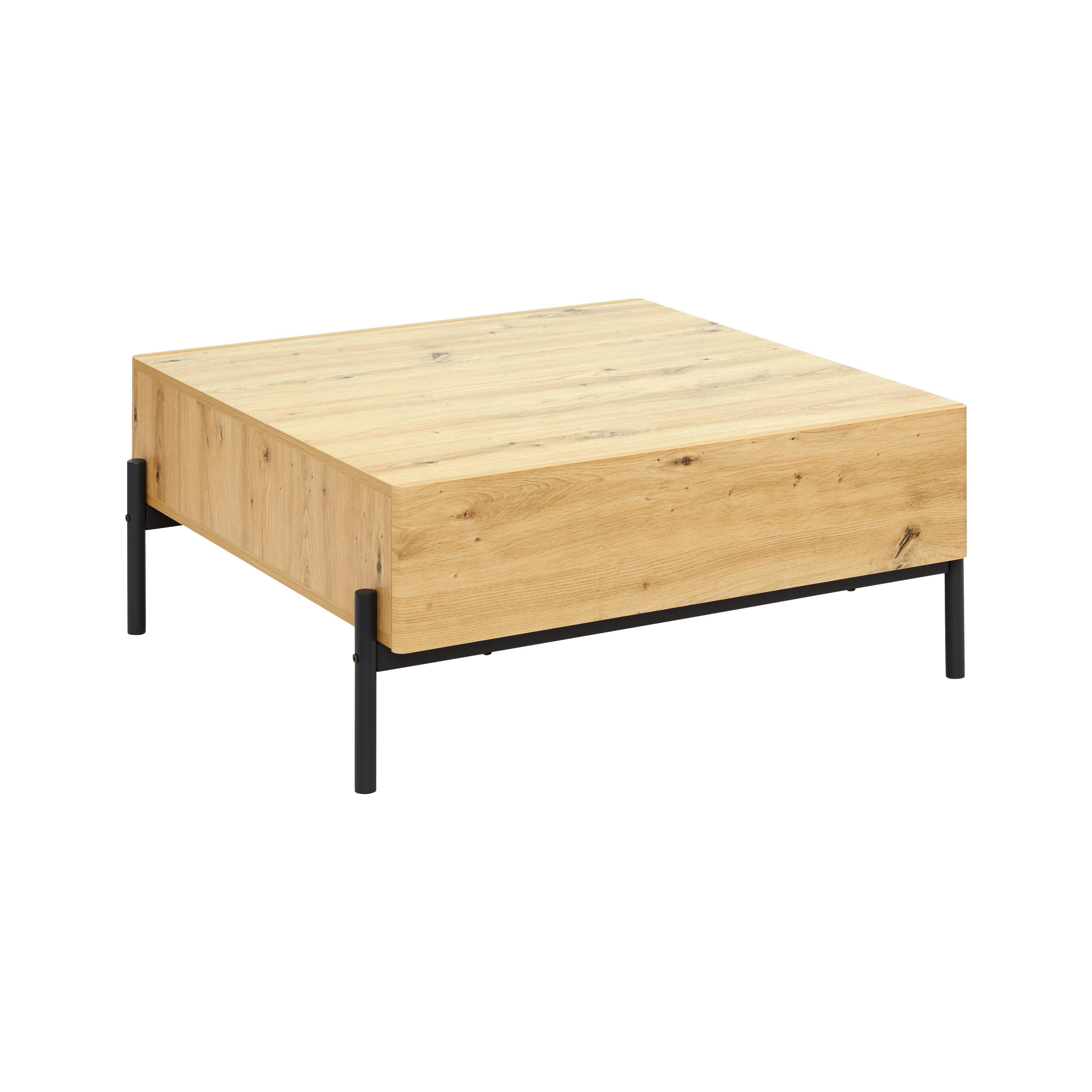 wohnli-moebel-suche-002798006106 Wohnli Möbelsuche - Couchtisch Jasmina Eichefarben/Schwarz MDF