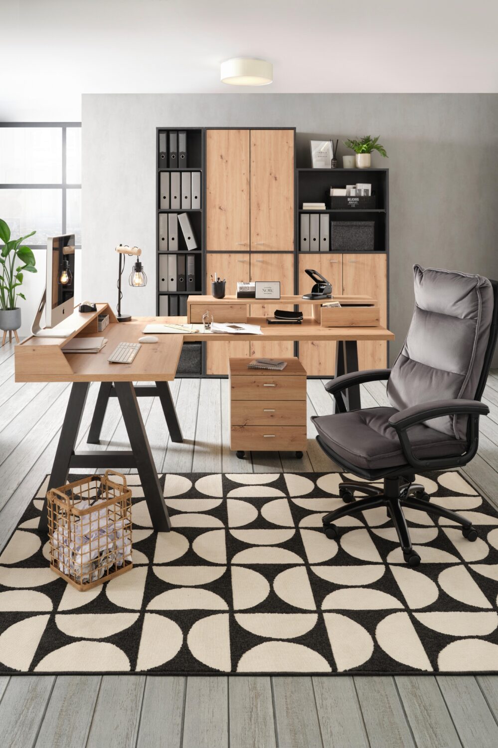 Regal in Schwarz Holzwerkstoff Mömax Wohnzimmermöbel Schwarz