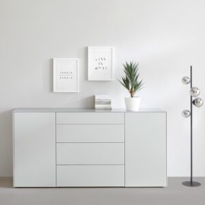 wohnli-moebel-suche-002808013003-1 Sideboard Silverstone Grau Holzwerkstoff Premium Living Wohnzimmermöbel Grau