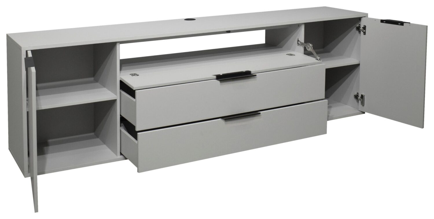 Lowboard in Grau  Premium Living Möbel > TV-Möbel Grau