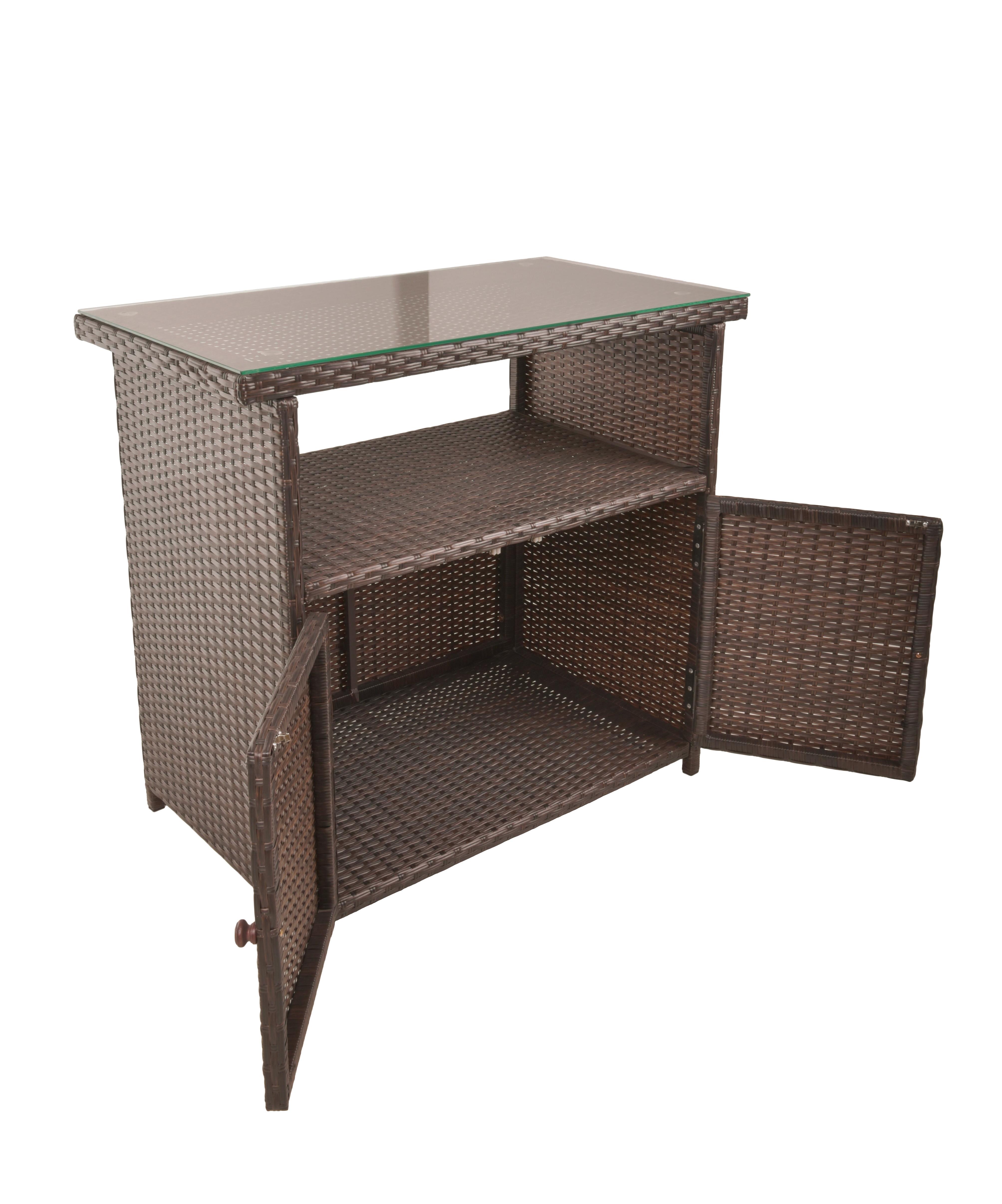 Gartenkommode Padua Braun Metall, Kunststoff Gardenson Möbel > Kommoden & Schubladenschränke > Kommoden Braun