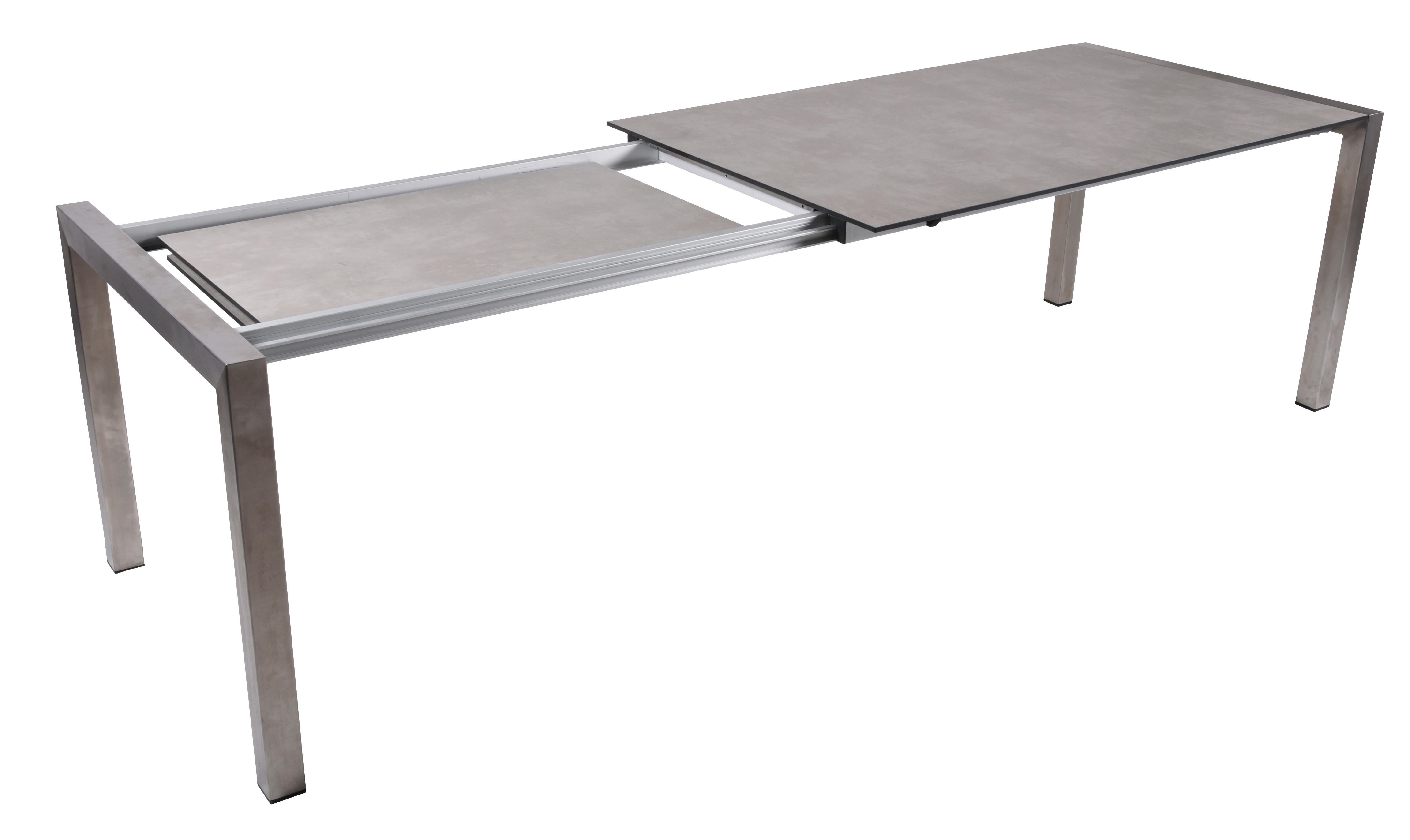 Ausziehtisch Sienna Grau ca. 267x92 cm Metall, Kunststoff Gardenson Möbel > Tische > Esstische Grau