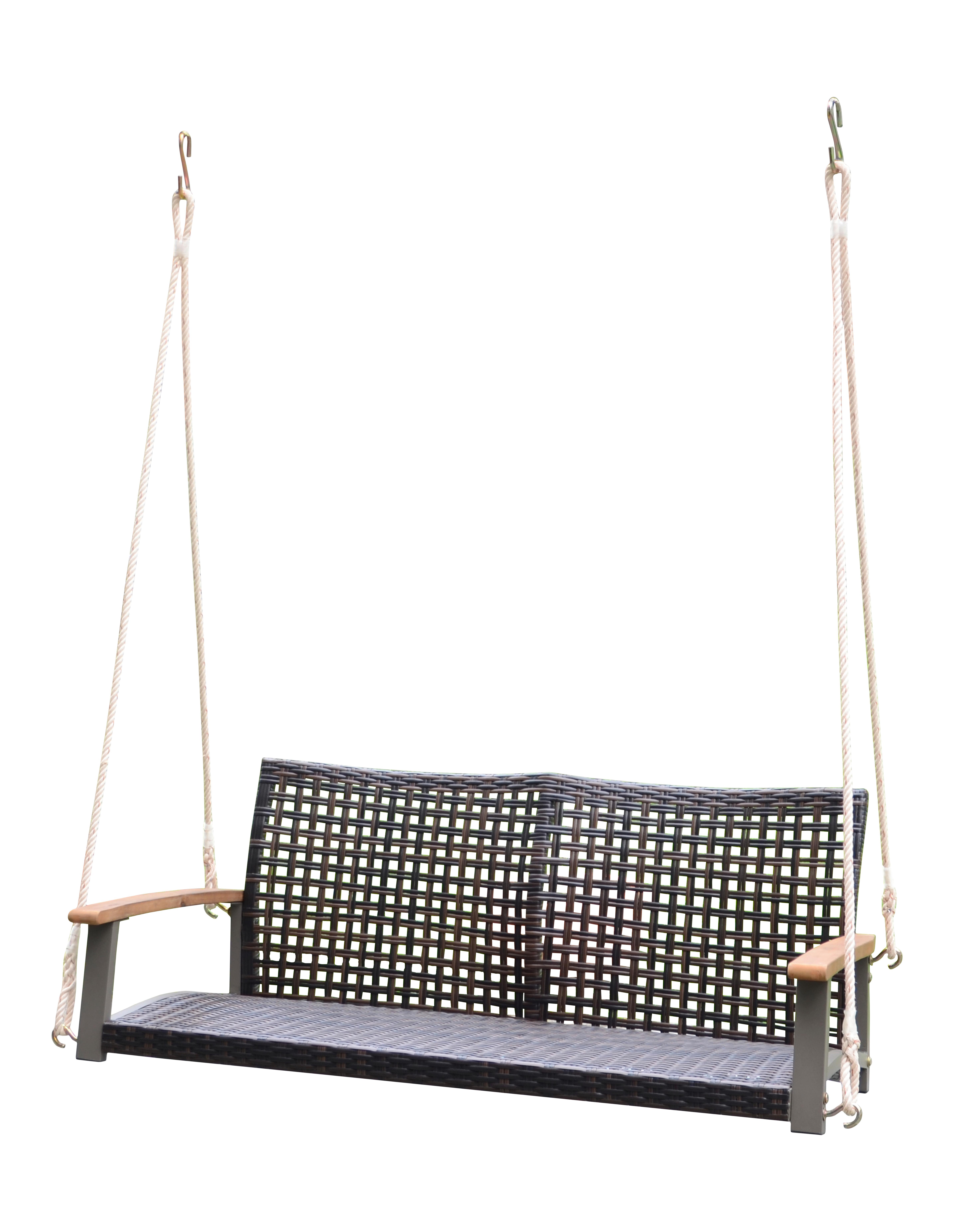 Hängebank Cuneo Grau ca. 120x79x57 cm Holz, Metall, Kunststoff Gardenson Garten & Outdoor > Gartenmöbel > Garten Relaxmöbel > Hollywoodschaukeln Braun