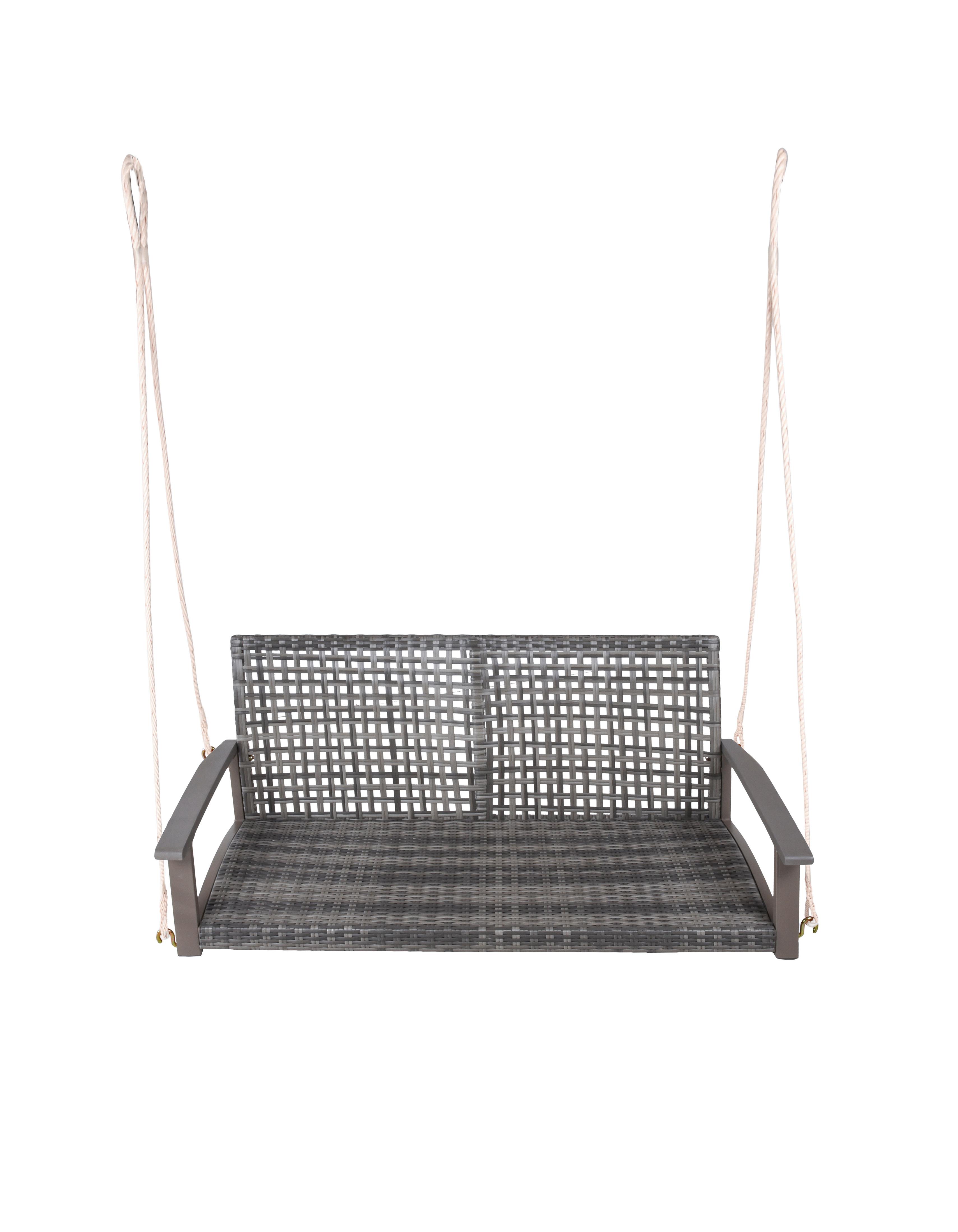 Hängebank Cuneo Grau ca. 120x79x57 cm Holz, Metall, Kunststoff Gardenson Garten & Outdoor > Gartenmöbel > Garten Relaxmöbel > Hollywoodschaukeln Grau