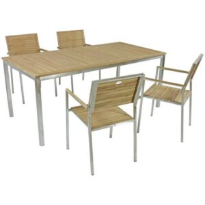 Wohnli Möbelsuche - Gartentischgruppe Denver 5-tlg. Teakholz