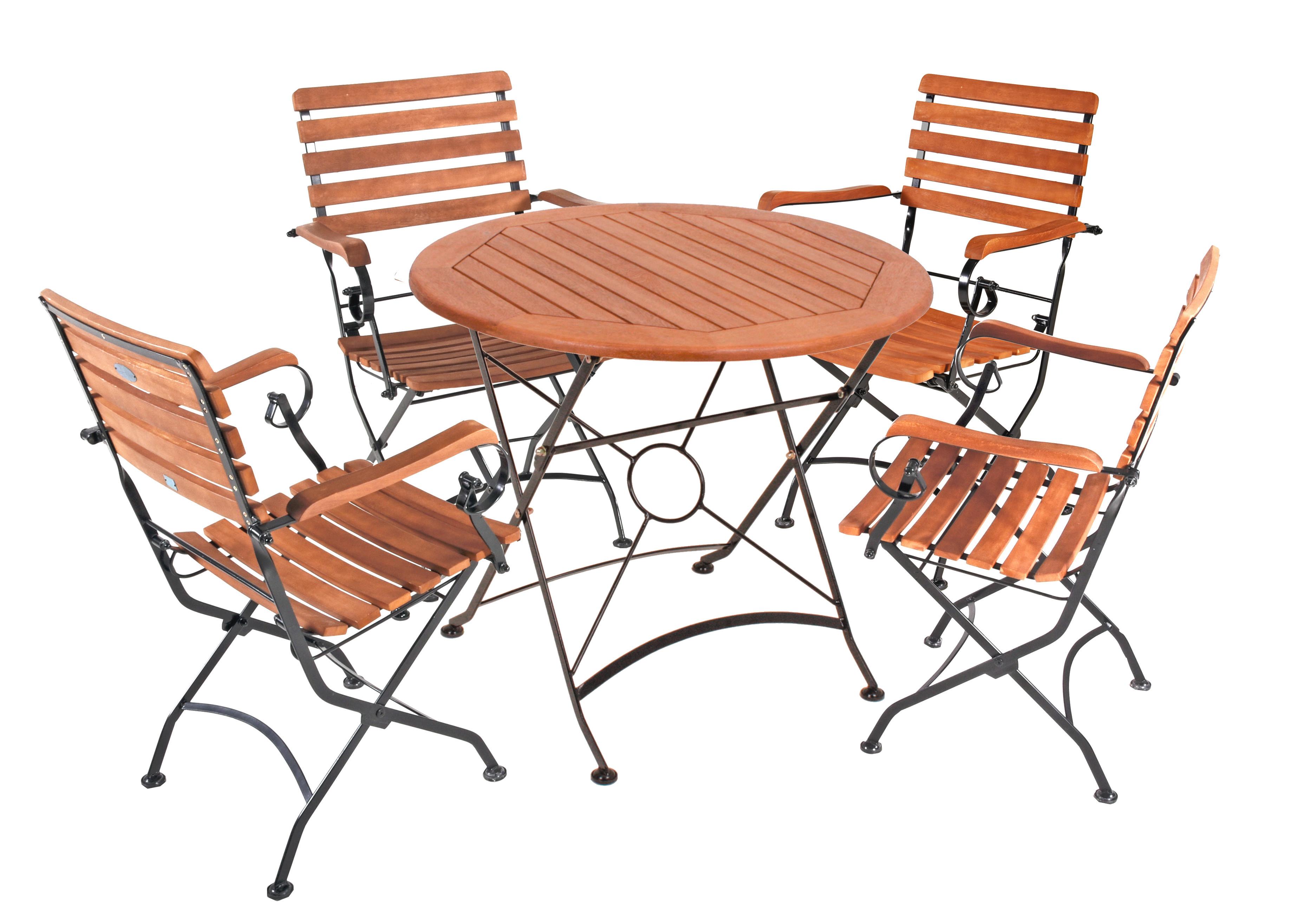 Wohnli Möbelsuche - Gartenmöbel-Set Wien 5-tlg. klappbar Holz