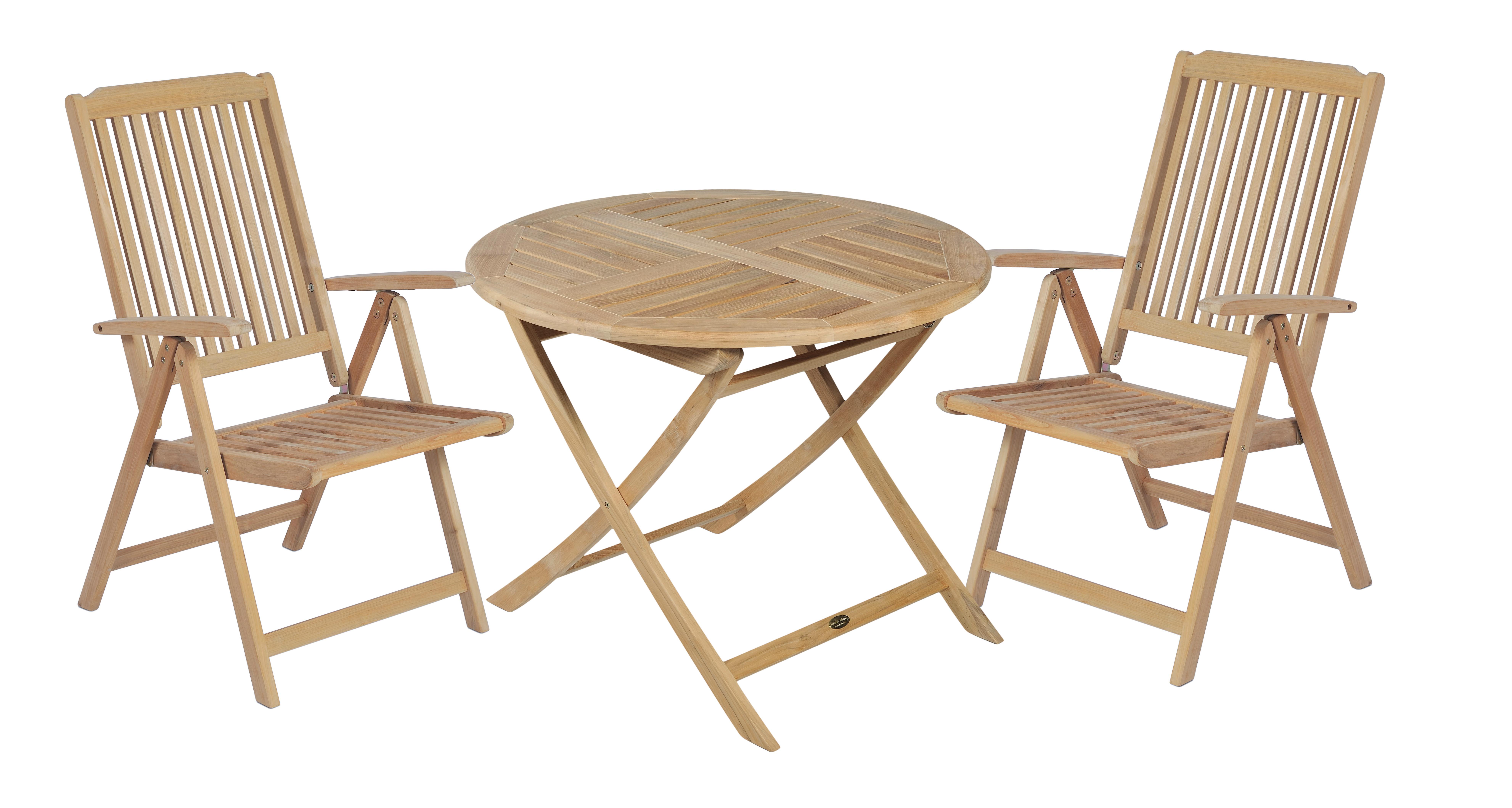 Wohnli Möbelsuche - Gartenset Solo Teak 3-tlg.