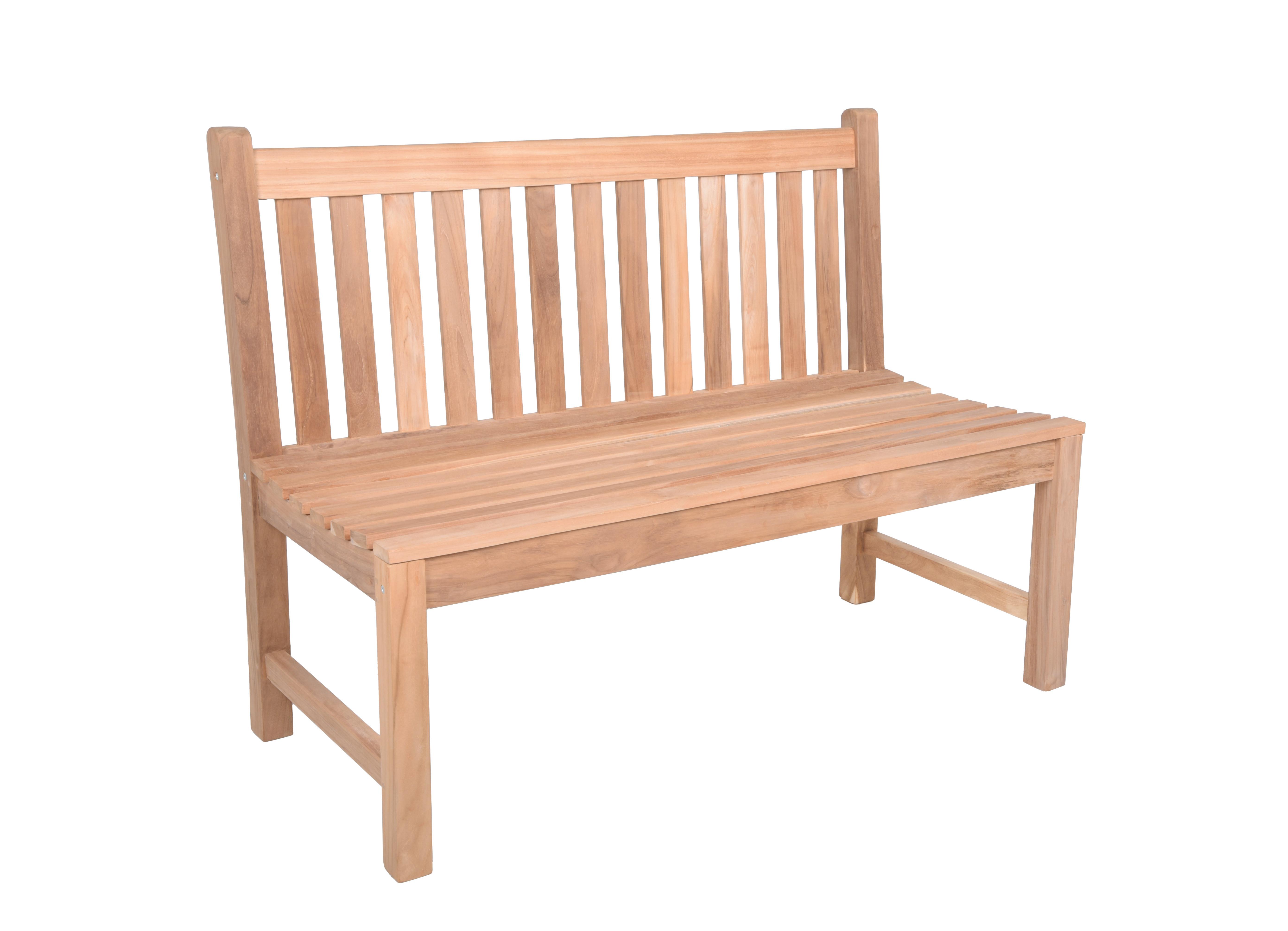 Gartenbank Solo Teak 2-Sitzer Holz Gardenson Garten & Outdoor > Gartenmöbel > Gartenbänke Braun