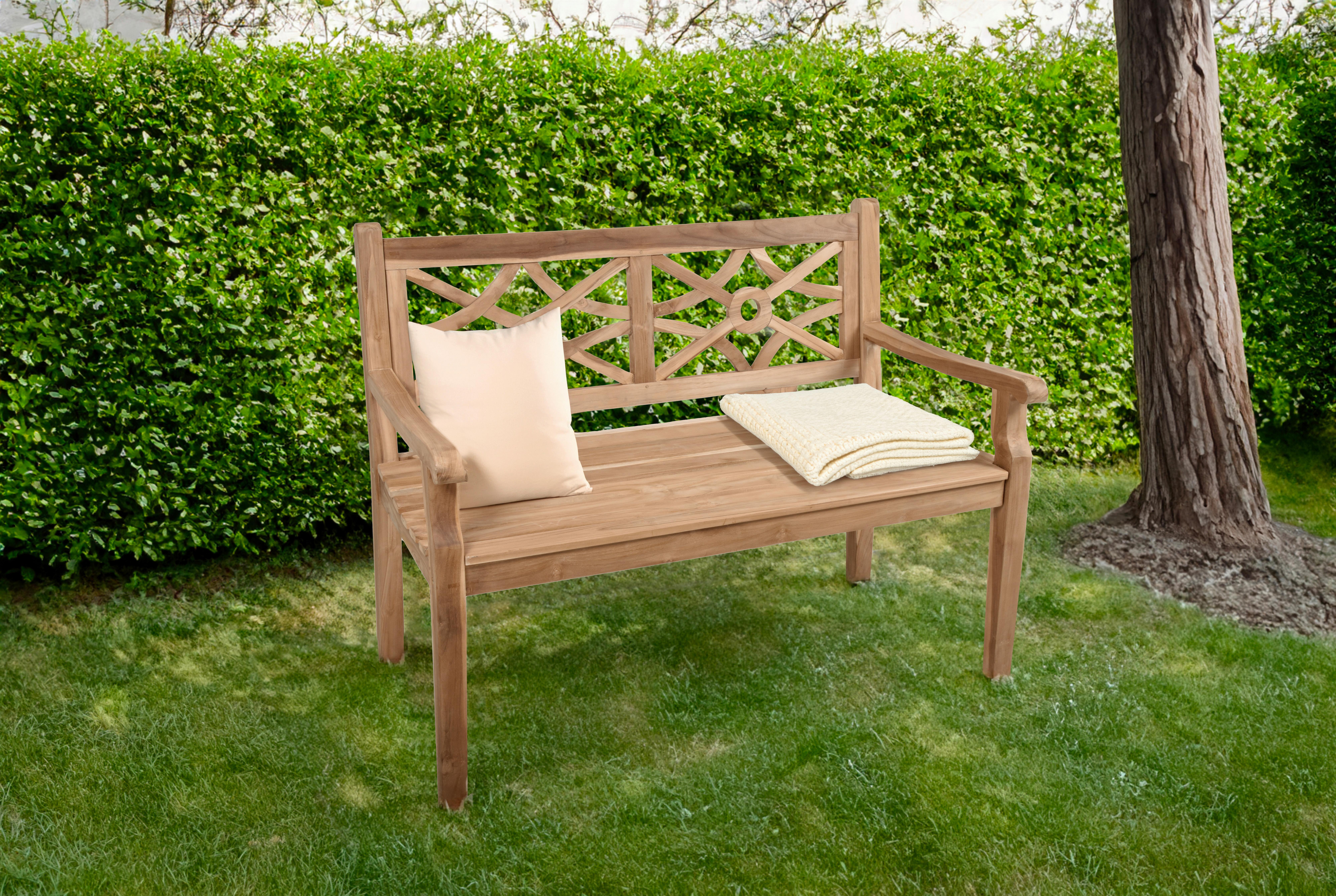 Gartenbank Sayang Teak 2-Sitzer Holz Gardenson Garten & Outdoor > Gartenmöbel > Gartenbänke Braun