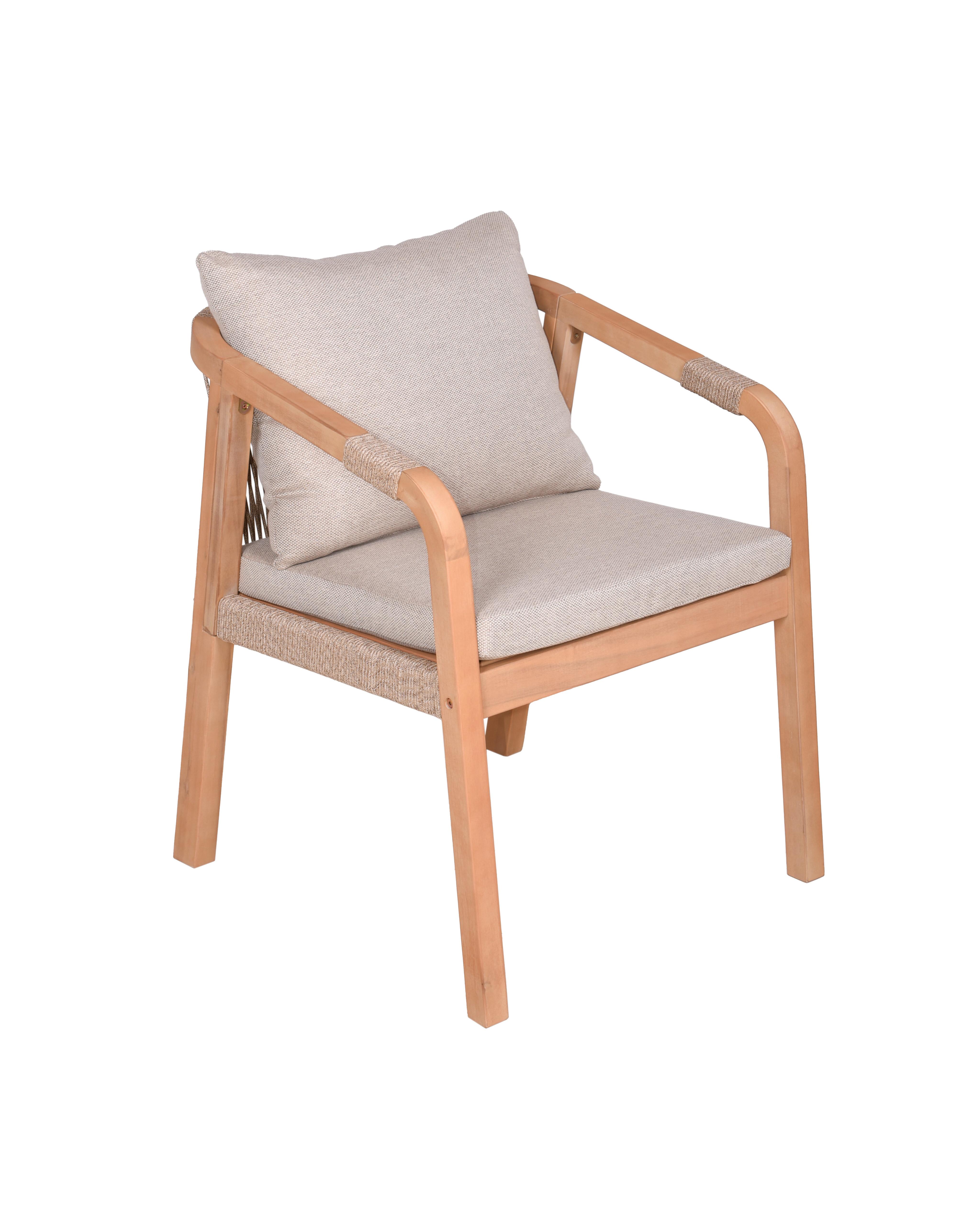 Wohnli Möbelsuche - Gartensessel Holz Bogota ca. 59x75x64 cm Beige