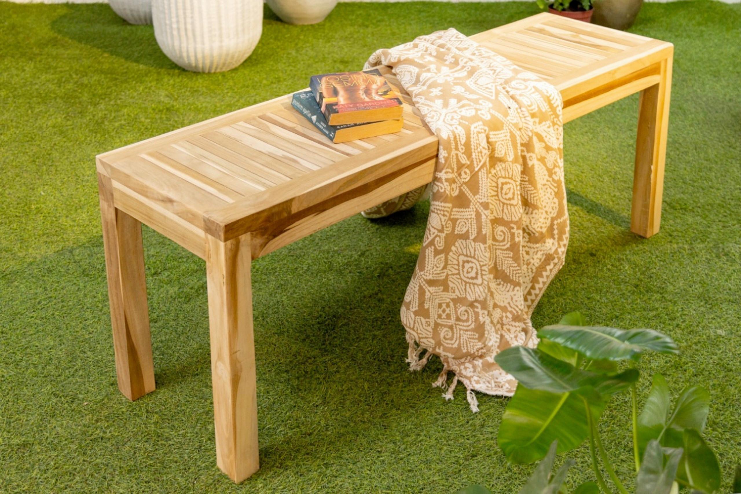 Gartenbank Biaro Teak Holz Gardenson Garten & Outdoor > Gartenmöbel > Gartenbänke Braun