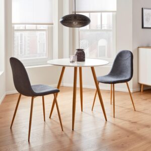 wohnli-moebel-suche-002838000101-1 Esstisch rund John Weiß MDF Ø ca. 80 cm Holz, Metall Bessagi Home Möbel > Tische > Esstische > Esstische Holz Weiß