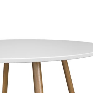 Esstisch John Weiß MDF Ø ca. 100 cm Metall, Holzwerkstoff Bessagi Home Möbel > Tische > Esstische Weiß