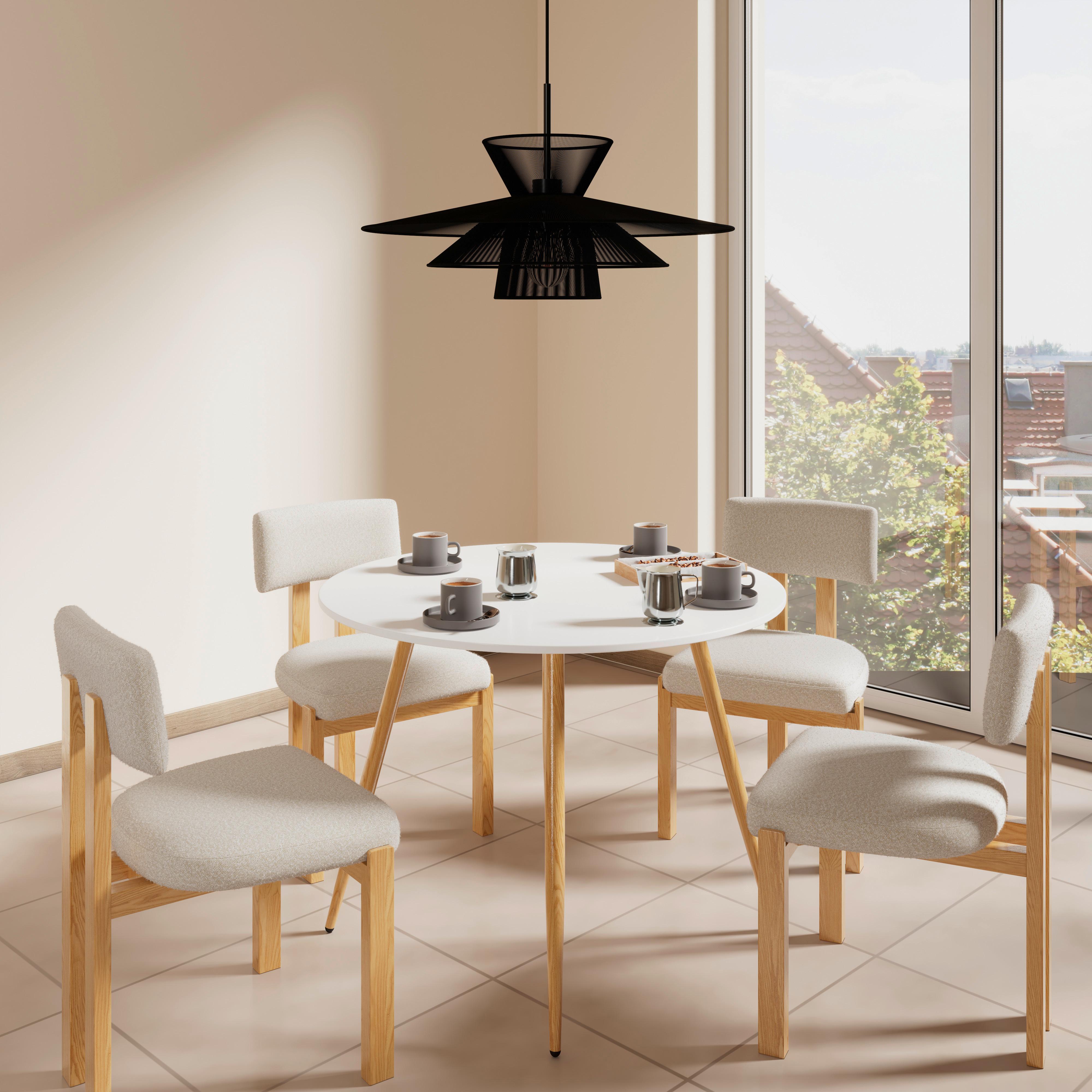 Wohnli Möbelsuche - Esstisch John Weiß MDF Ø ca. 100 cm