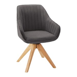 Wohnli Möbelsuche - Armlehnstuhl Leonie Grau Webstoff Drehbar Gepolstert