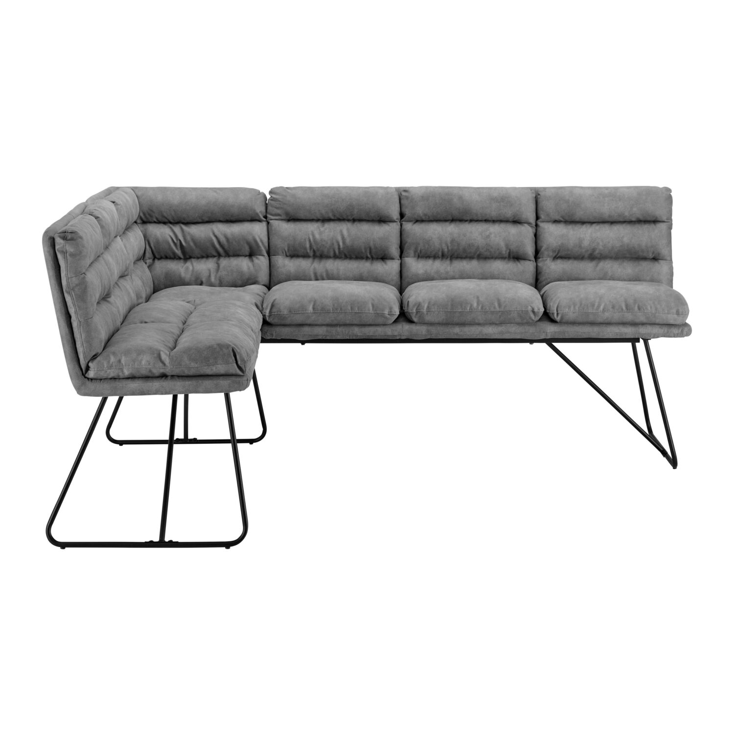 Wohnli Möbelsuche - Sitzbank Kona Grau Webstoff Gepolstert