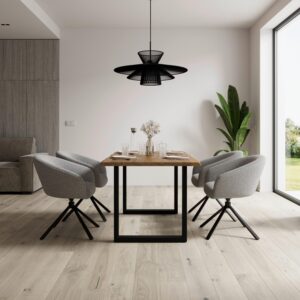 Armlehnstuhl Amina Grau Webstoff Drehbar Gepolstert Metall, Textil Bessagi Home Wohnzimmermöbel Grau