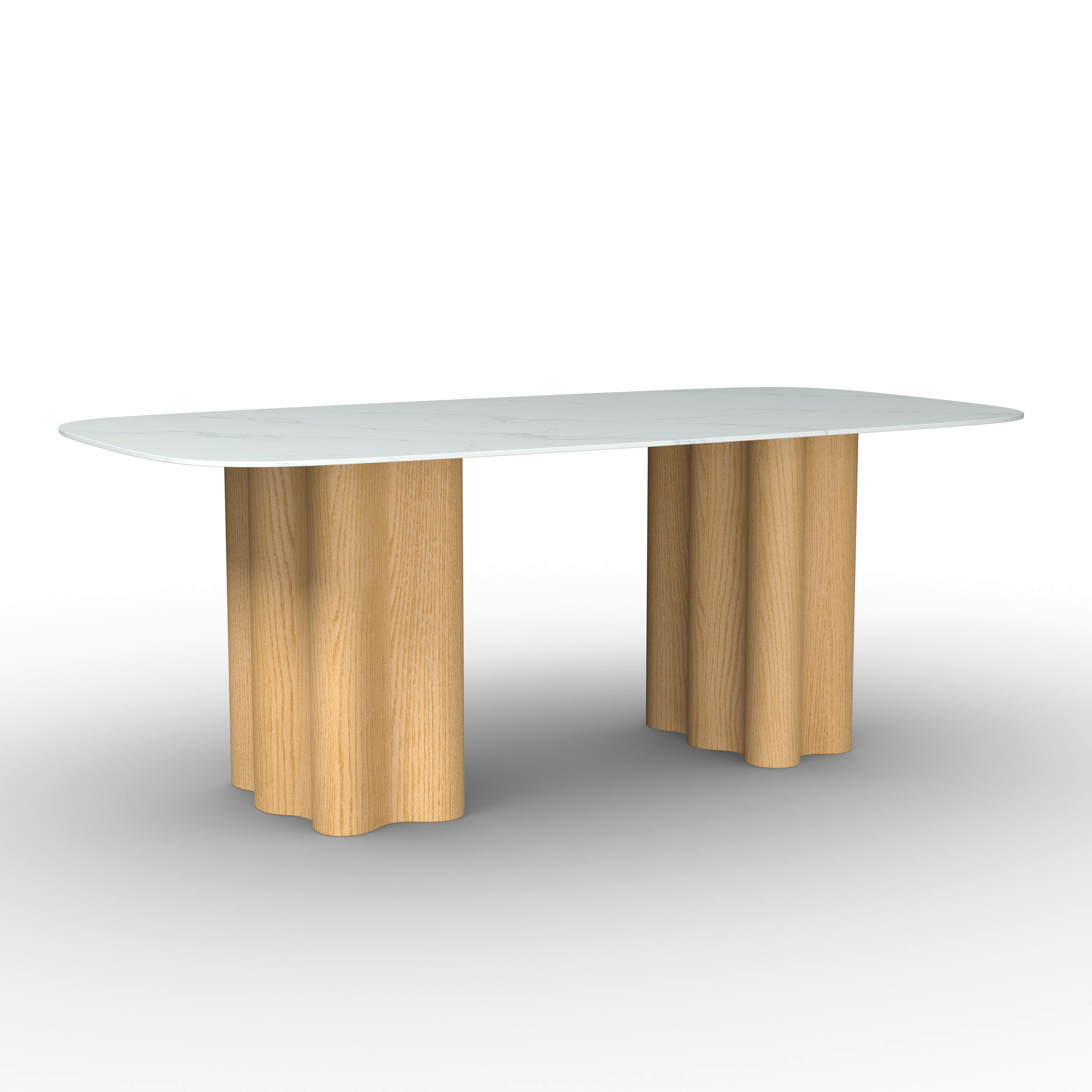 wohnli-moebel-suche-002838003801 Wohnli Möbelsuche - Esstisch Elenya in Holz Eiche/ Stein ca. 200x100 cm