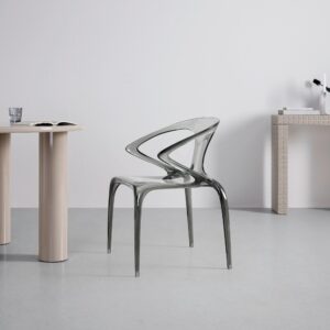 Designsessel Lias Grau Kunststoff Premium Living Möbel > Sessel > Polstersessel Grau