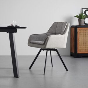 Armlehnstuhl Billy Beige Webstoff Drehbar Gepolstert Holz, Metall, Textil Bessagi Home Wohnzimmermöbel Beige