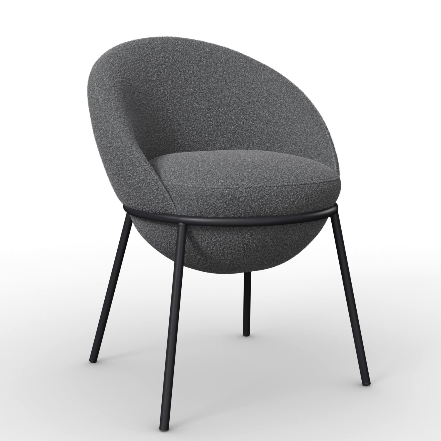 Wohnli Möbelsuche - Armlehnstuhl Zoa Grau Struktur Gepolstert