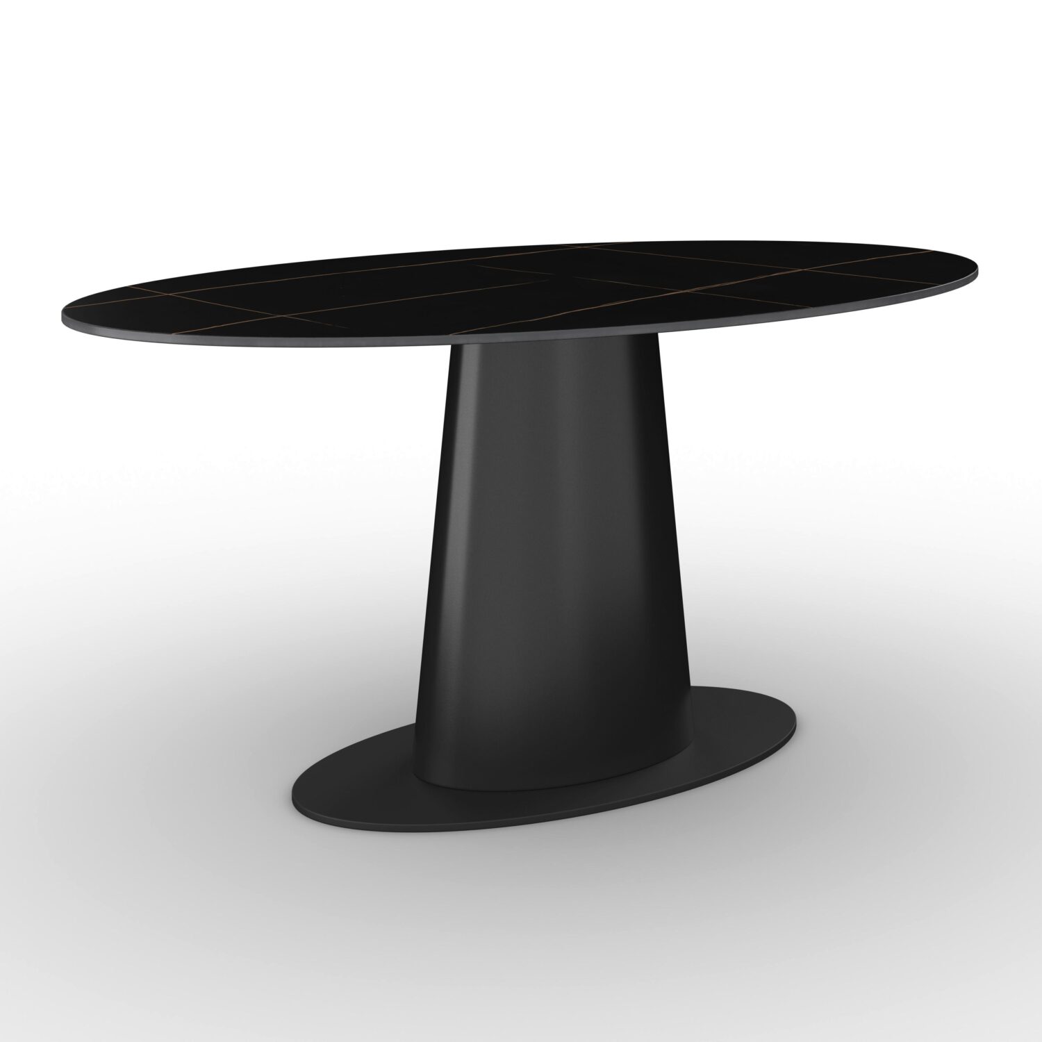 Wohnli Möbelsuche - Esstisch Thiago Schwarz MDF/Stein ca. 160x90 cm