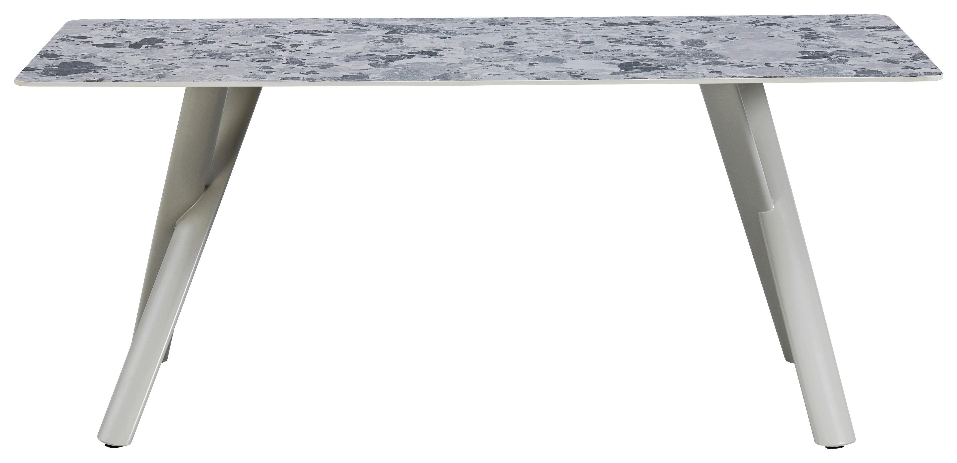Esstisch Grau ca. 180x76x90cm Metall, Stein Mömax Möbel > Tische > Esstische Grau