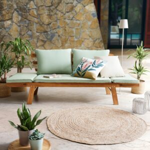 Wohnli Möbelsuche - Gartenbank Mallorca 1 Naturfarben/Grün
