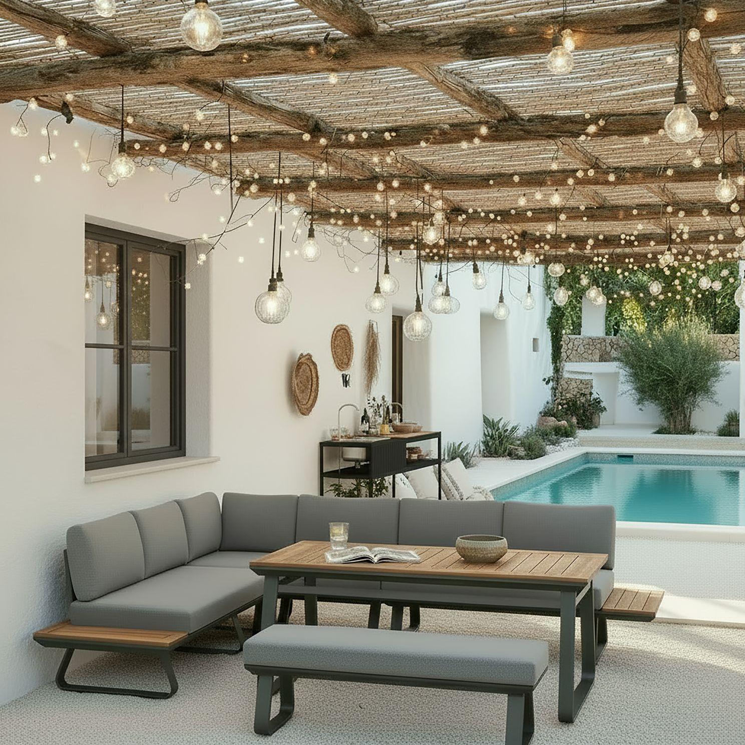 wohnli-moebel-suche-002964001901 Wohnli Möbelsuche - Dining-Loungeset Emma Dunkelg Outdoorstoff/Metall/Polywood