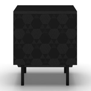 Wohnli Möbelsuche - Nachttisch Roma ca. 48x56 cm MDF Schwarz