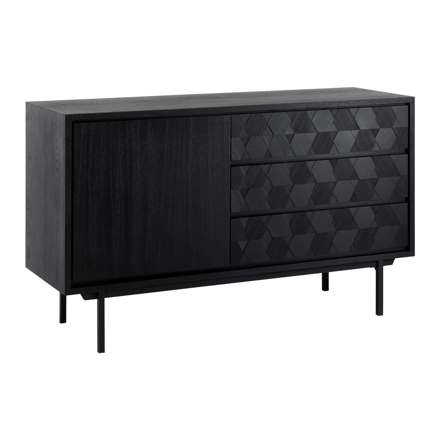 Wohnli Möbelsuche - Sideboard Roma ca. 131x77 cm MDF Schwarz
