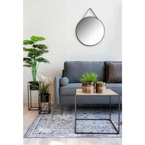 Wandspiegel Trapani Mirror Schwarz ca. 60x60cm Metall  Spiegel > Wandspiegel Schwarz