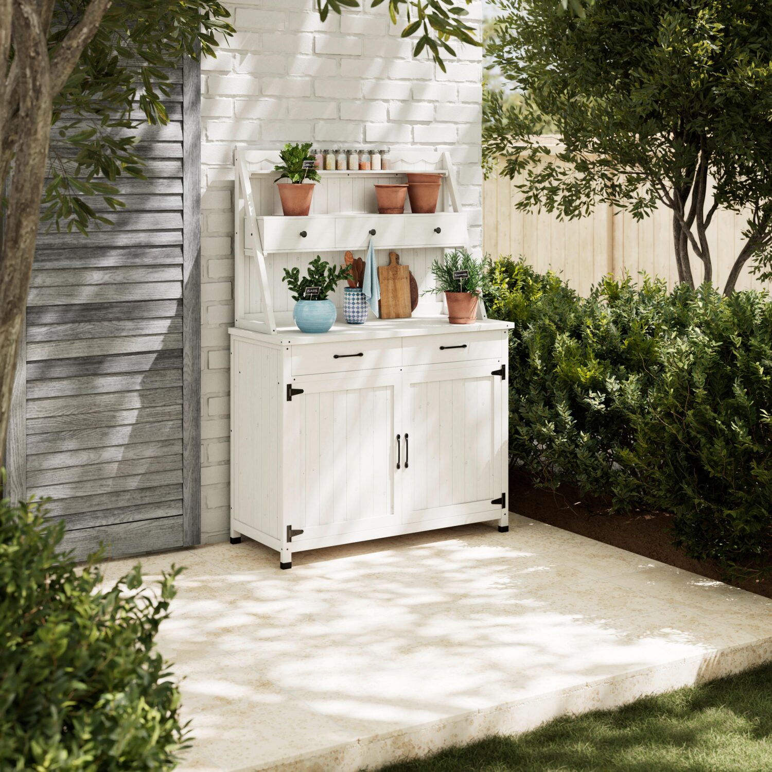 wohnli-moebel-suche-003496001601 Wohnli Möbelsuche - Gartenschrank Liana Weiß Echtholz