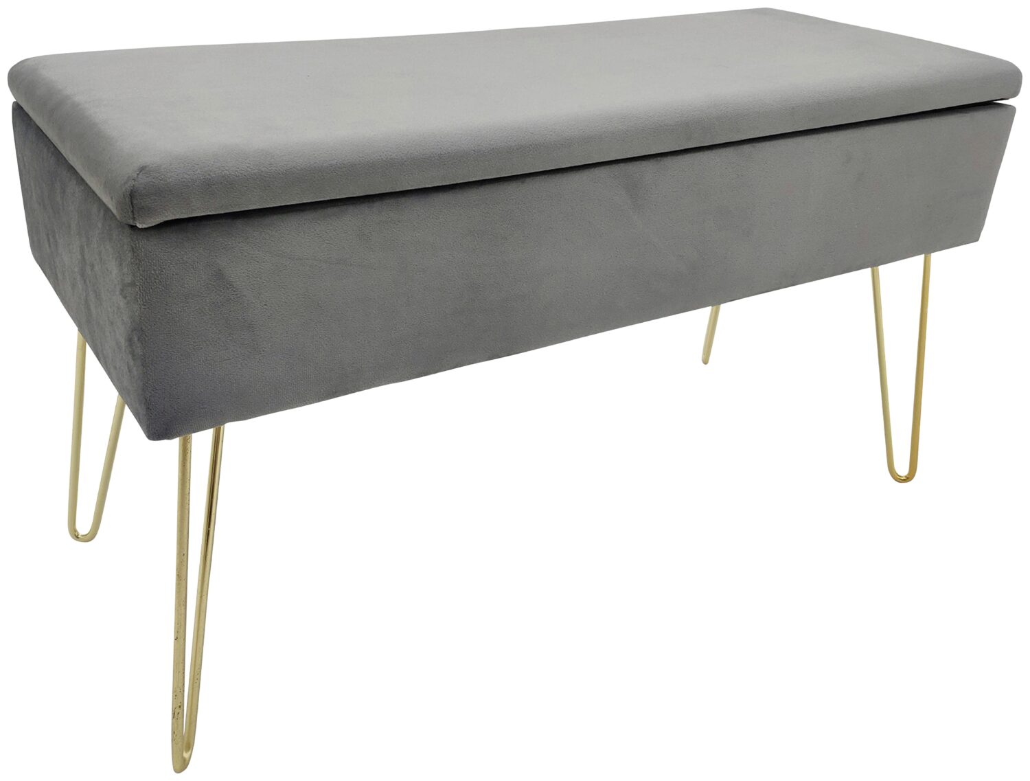 wohnli-moebel-suche-003504021904 Wohnli Möbelsuche - Hockerbank Scarlett Vlies Grau H: 42 cm inkl. Stauraum